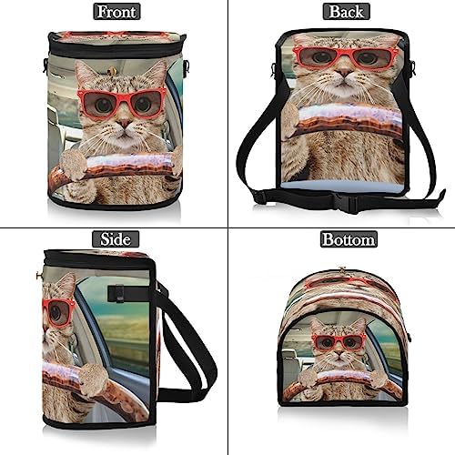 Fun Cute Cat Driving Car Trash Can Car Garbage Bag - Image 6