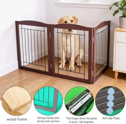 ZJSF Freestanding Foldable Dog Gate - Image 5