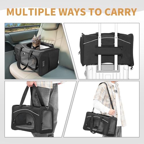 Petsfit Airline Cat Carrier for Small Cats, Two-Way Placement - Image 6