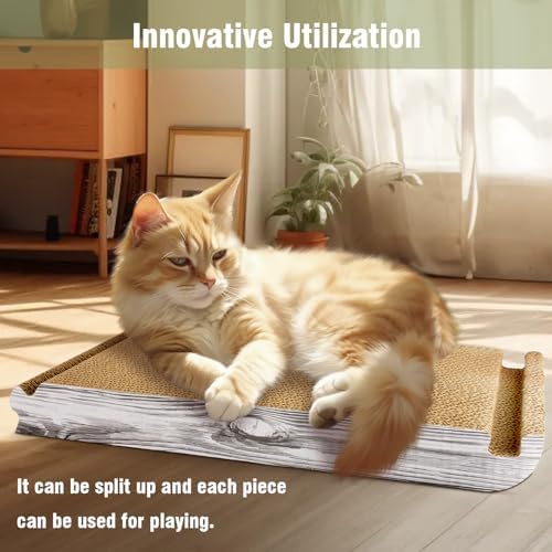 Foldable Cat Scratching Board Triangle Scratcher Cardboard Cat Scratch Pad 6 - Image 6