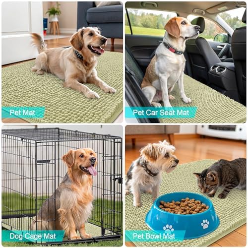OLANLY Dog Door Mat for Muddy Paws 59x20, Super Absorbent Chenille Mud Mat - Image 7