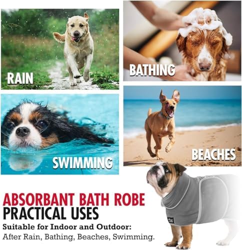 Tuff Pupper Fast Drying Dog Bath Robe | 800 GSM Plush Dog Towel - Image 6