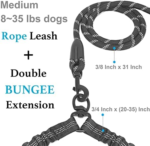 iYoShop Double Dog Leash, 360° Swivel, No Tangle, 8-35 lbs - Image 2