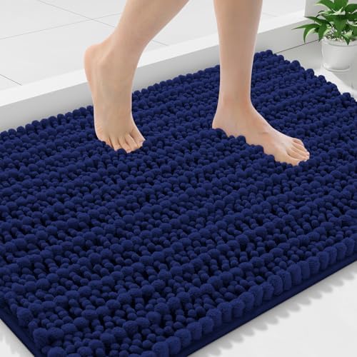 Smiry Bathroom Rugs 36X24, Extra Soft Rubber Backing Chenille Bath Mats by Smiry