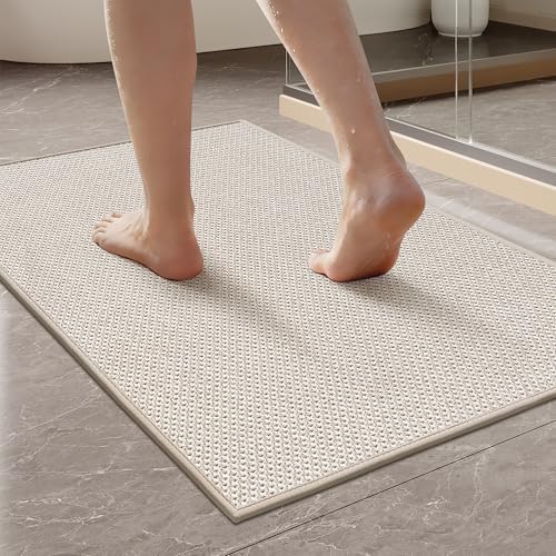 Mecko 20"x32" Bath Mat, Absorbent Quick Dry Bathroom Floor Mats Oatmeal by Mecko