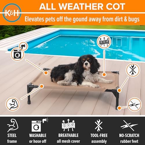 K&H Outdoor Elevated Dog Bed, Cooling Raised Dog Bed, Medium 32x25in - Image 3