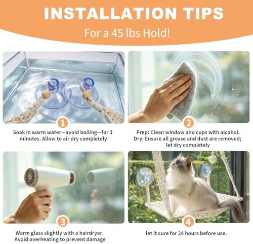 Cat Window Perch, Macrame Cat Hammock, Catio Perch - Image 7