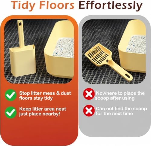 2 in 1 Cat Litter Scoop with Holder Stand Cat Stuff Cat Scooper - Image 4