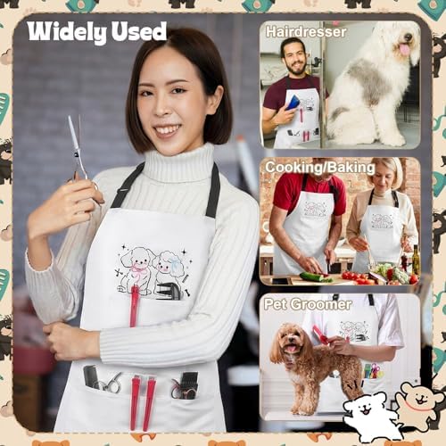 Dog Grooming Apron with 4 Pockets Grooming Apron - Image 5