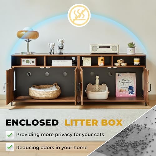 Double Cat Litter Box Enclosure - Image 4