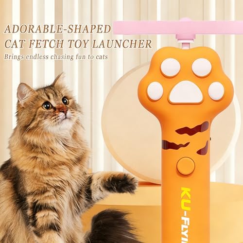 Cat Toy Disc Launcher, Rechargeable Interactive Cat Fetch Toy - Image 3