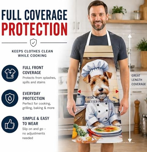 Caroline's Treasures Fox Terrier The Chef Apron Cooking Kitchen Server Baking - Image 3