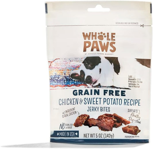 Whole Paws, Whole Paws, Chicken & Sweet Potato Jerky Bites, 5 Ounce