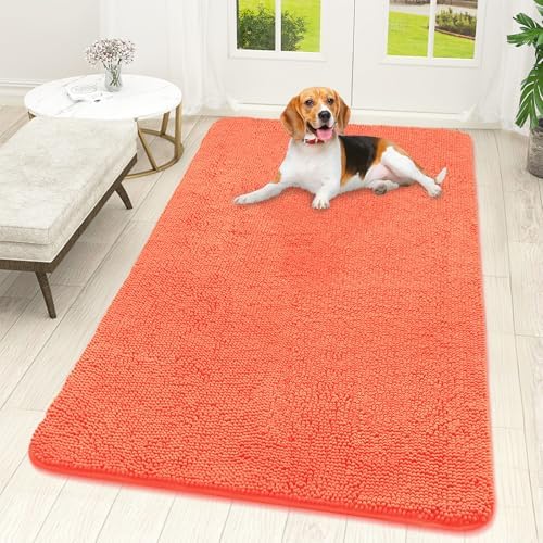OLANLY Dog Door Mat for Muddy Paws 59x32, Super Absorbent Chenille Mud Mat by OLANLY