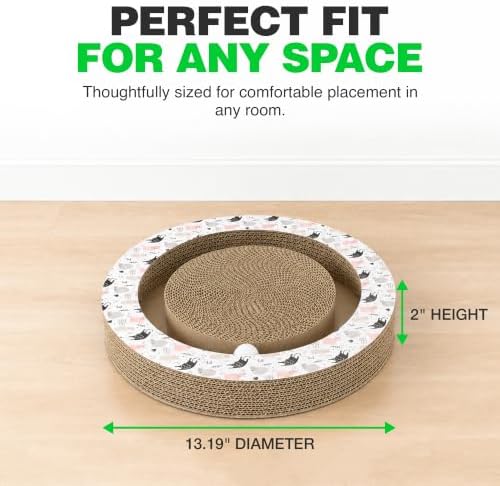 A&E Cage Co Round Cardboard Cat Scratcher - Image 6