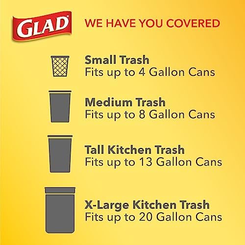 Glad Medium Trash Bags, 8 Gallon, Fragrance Free Garbage Bags - Image 3