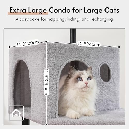 XL Cat Tree for Large Cats 15lbs-53”Cat Tower - Image 5