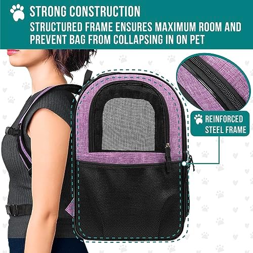 PetAmi Dog Backpack Carrier, 4-Way Entry Ventilated, 18 lbs - Image 6