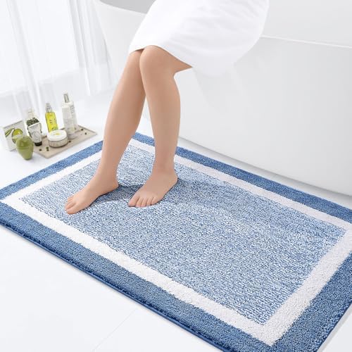 OLANLY Large Bathroom Rugs 44x32, Soft Absorbent Microfiber Bath Rugs by OLANLY