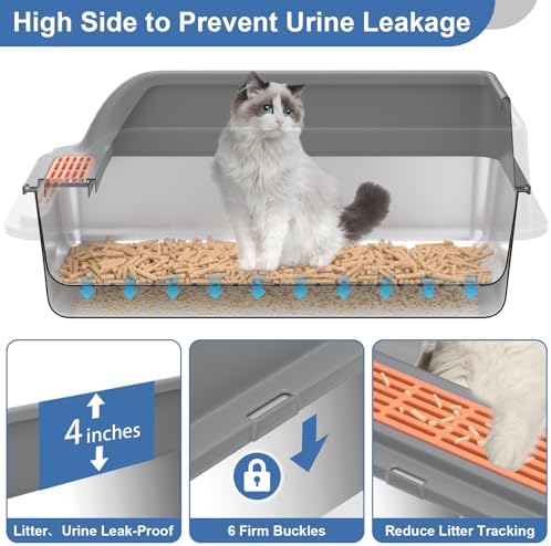 2PACK Stainless Steel Sifting Litter Box - Image 4