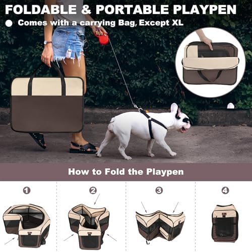 Aivituvin Dog Playpen, Foldable Pet Play Pens - Image 4