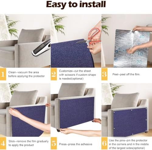 Cat Scratch Furniture Protector, 78.7"x15.8" Cat Scratch Pad - Image 4