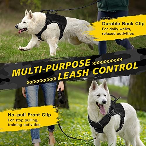 WINGOIN Black Tactical Dog Harness - Image 2