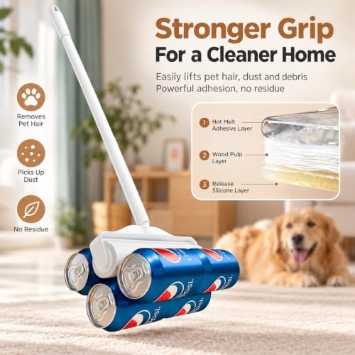 Long Handle Extra Sticky Large Lint Roller - Image 4