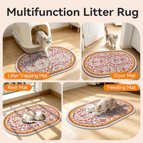 Cat Litter Mat, Waterproof & Urine-Proof Kitty Litters Catcher Mats, Keep Floor - Image 6