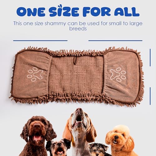 Dog Towel for Drying Dogs, Absorbent Microfiber Bath Towel, Hand Pockets - Image 6