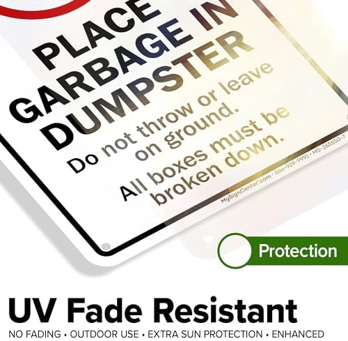 Place Garbage Inside Dumpster Do Not Throw Or Leave On Ground All Boxes - Image 4