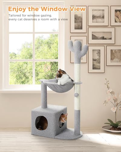 MUTTROS Cactus Cat Tree Cat Scratching Post 40" Cat Tower - Image 3