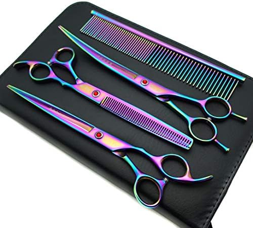 KINGSTAR 8.0in. Professional Pet Grooming Scissors Set, Titatium Plated by KINGSTAR
