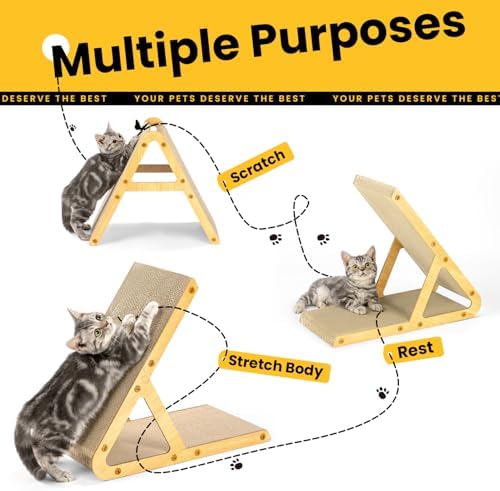 Conlun Vertical Cat Scratcher | A-Frame Scratching Pad - Image 4