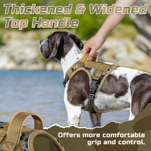 rabbitgoo Tactical Dog Harness for X-Large, No Pull Military Service Vest - Image 6