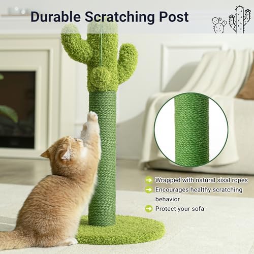 Happi N Pets Cactus Cat Tree, Cactus Cat Scratching Post - Image 4