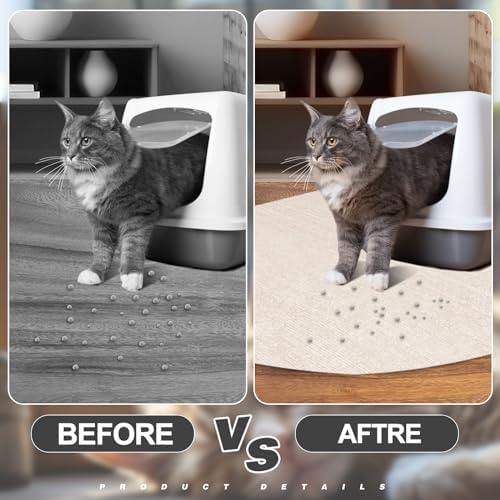 Tinideya 2 Pcs Corner Cat Litter Mat Waterproof Litter Box Mat - Image 5