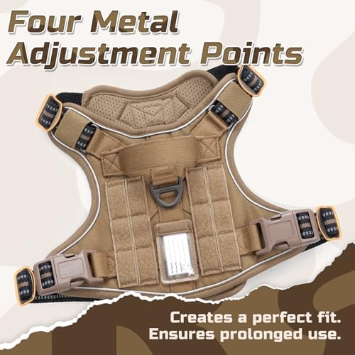 rabbitgoo Tactical Dog Harness for Small, No Pull Military Service Vest - Image 5