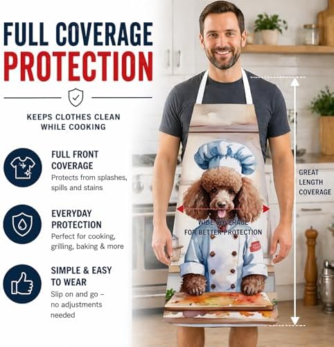 Caroline's Treasures Chocolate Poodle The Chef Apron Cooking Kitchen Server - Image 3