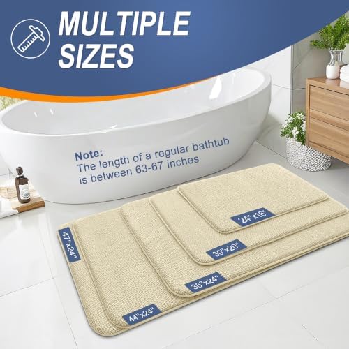 OLANLY Thick Memory Foam Small Bathroom Rug 24x16, Absorbent Bath Mat - Image 5