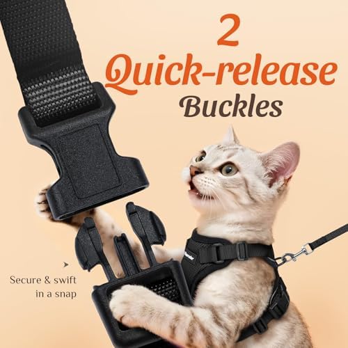 Dooradar Cat Harness and Leash Set, Adjustable and Escape Proof - Image 4