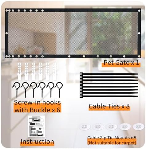 NWK 98’’ to 120’’Extra Wide Adjustable Pet Gate, 30’’ Tall - Image 7