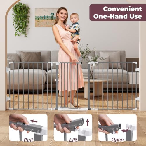 29.4-78" Extra Wide Baby Gate, Long Dog Gates Indoor - Image 3