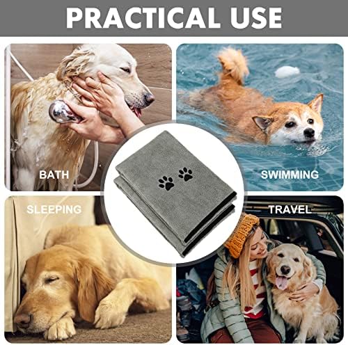 2Pieces Microfiber Pet Bath Towel Dog Towel.Dog Towel Soft Absorbent Drying - Image 6