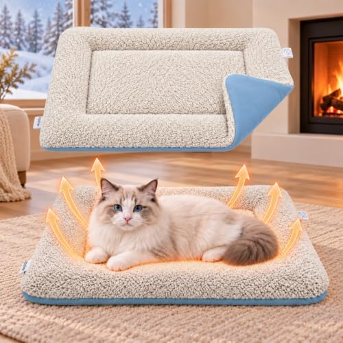 Cooling Mat for Dogs & Cats, Reversible Self Warming Cat Bed by APPKER