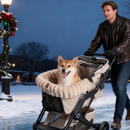 Pet Pram Padding – Fleece Thermal Seat Insert, Machine Cleanable Comfort - Image 2