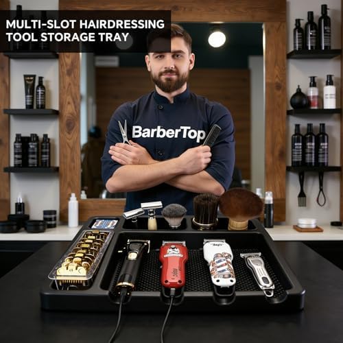 Large Barber Organizer Station, 16 x 12.5 Barber Tray - Image 2