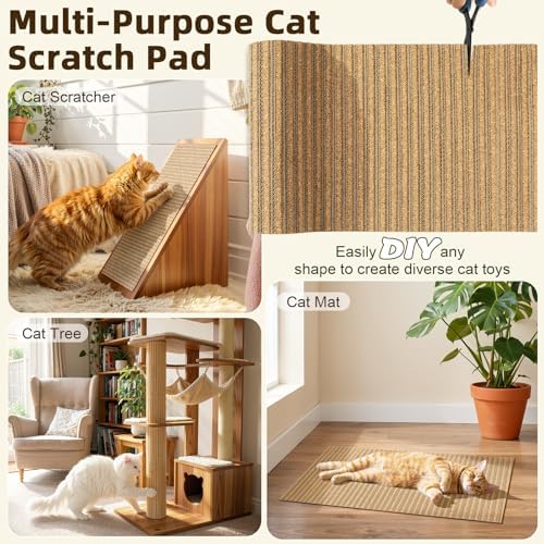 Cat Scratch Mat, 39.4 * 11.8IN Cork Cat Scratch Furniture Protector - Image 5