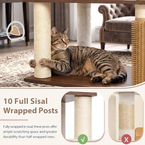Gitelsnour Cat Tree, Wooden Multi-Level Tower - Image 5