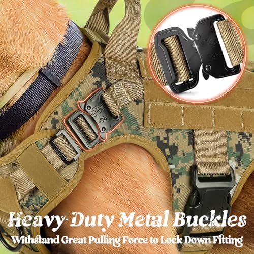 rabbitgoo Tactical Dog Harness for Medium, Heavy Duty Military No Pull Vest - Image 4